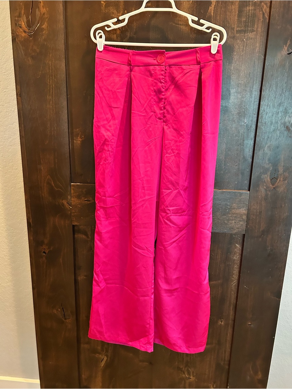 Haute Monde Hot Pink Wide-Leg Maxi Skirt